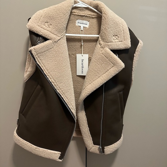 Heartloom Revolve Xander Faux Leather Vest in Coco - Picture 2 of 6